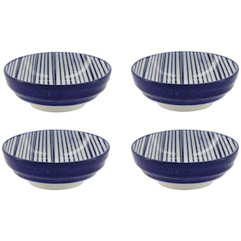 Nippon Blue Såsskål 4-pack, Lines