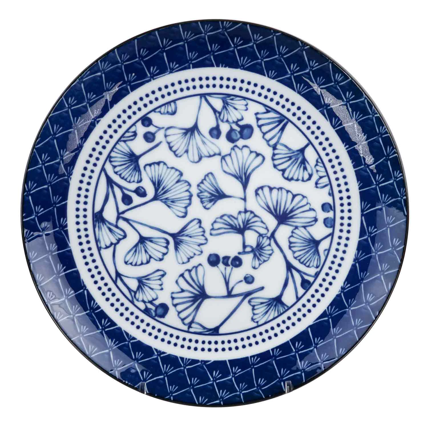 tokyo design studio flora japonica tallrik 25,7 cm gingko - porslin blå