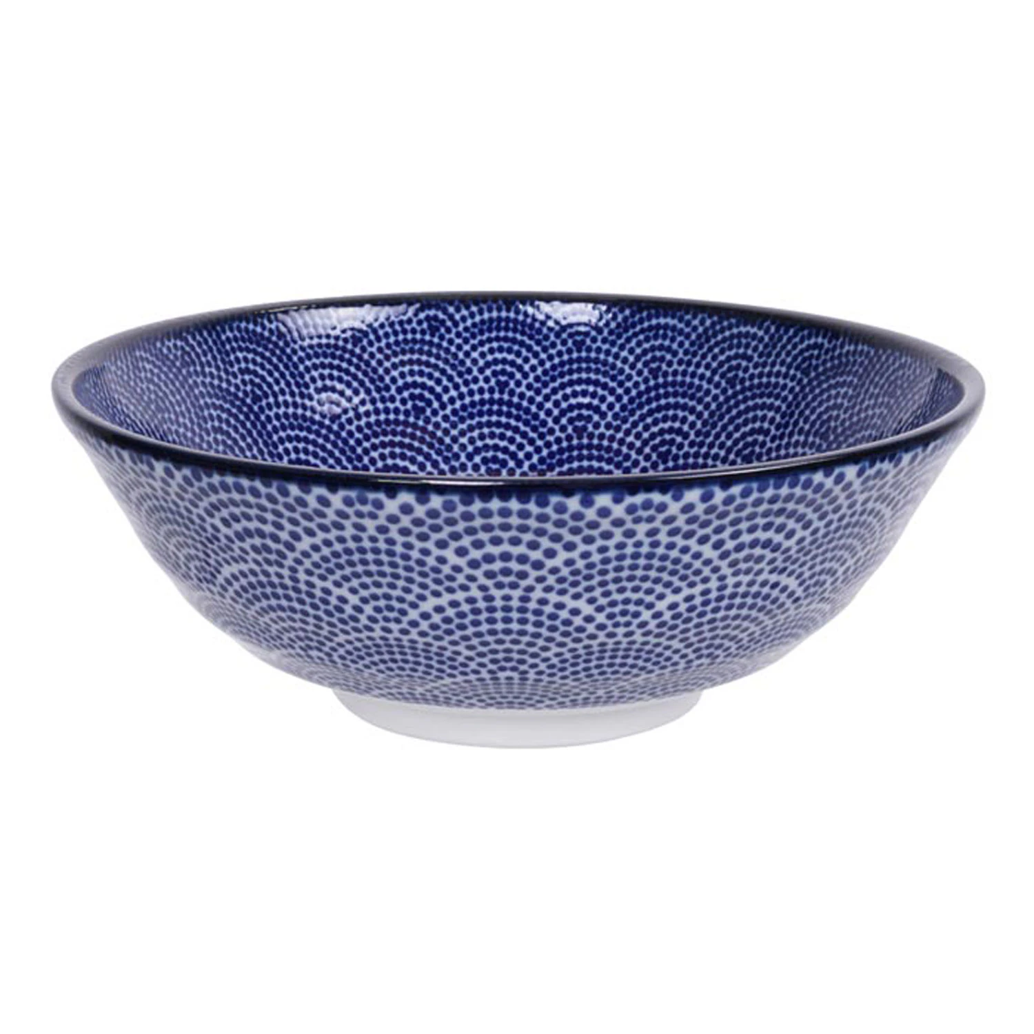 Tokyo Design Studio Nippon Blue Soba Sk&aring;l 1 L Dots - Serveringssk&aring;lar Porslin Bl&aring;