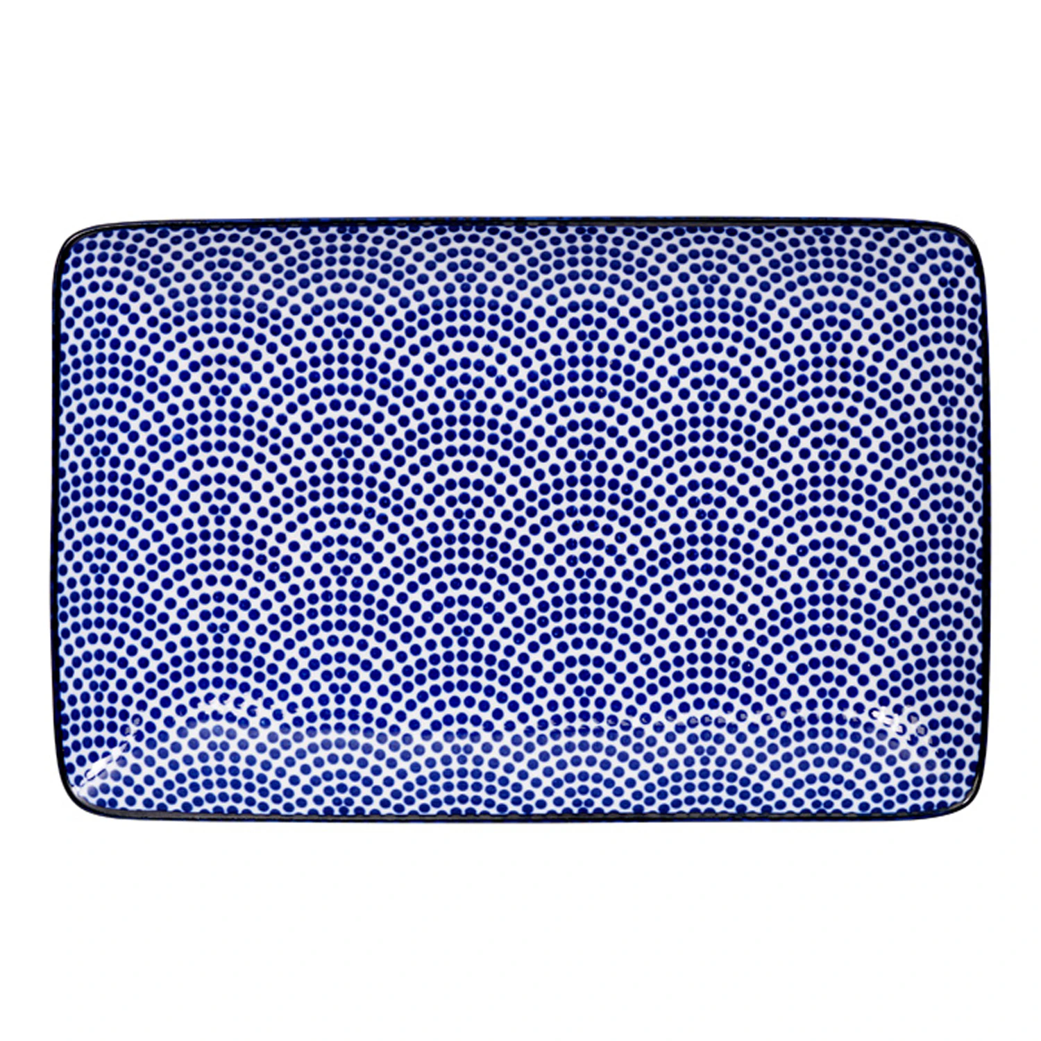 tokyo design studio nippon blue sushitallrik 13,5x21 cm dots - porslin blå