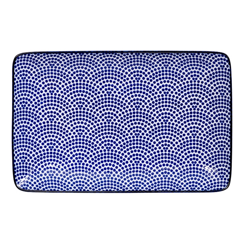 Nippon Blue Sushitallrik 13,5x21 cm, Dots