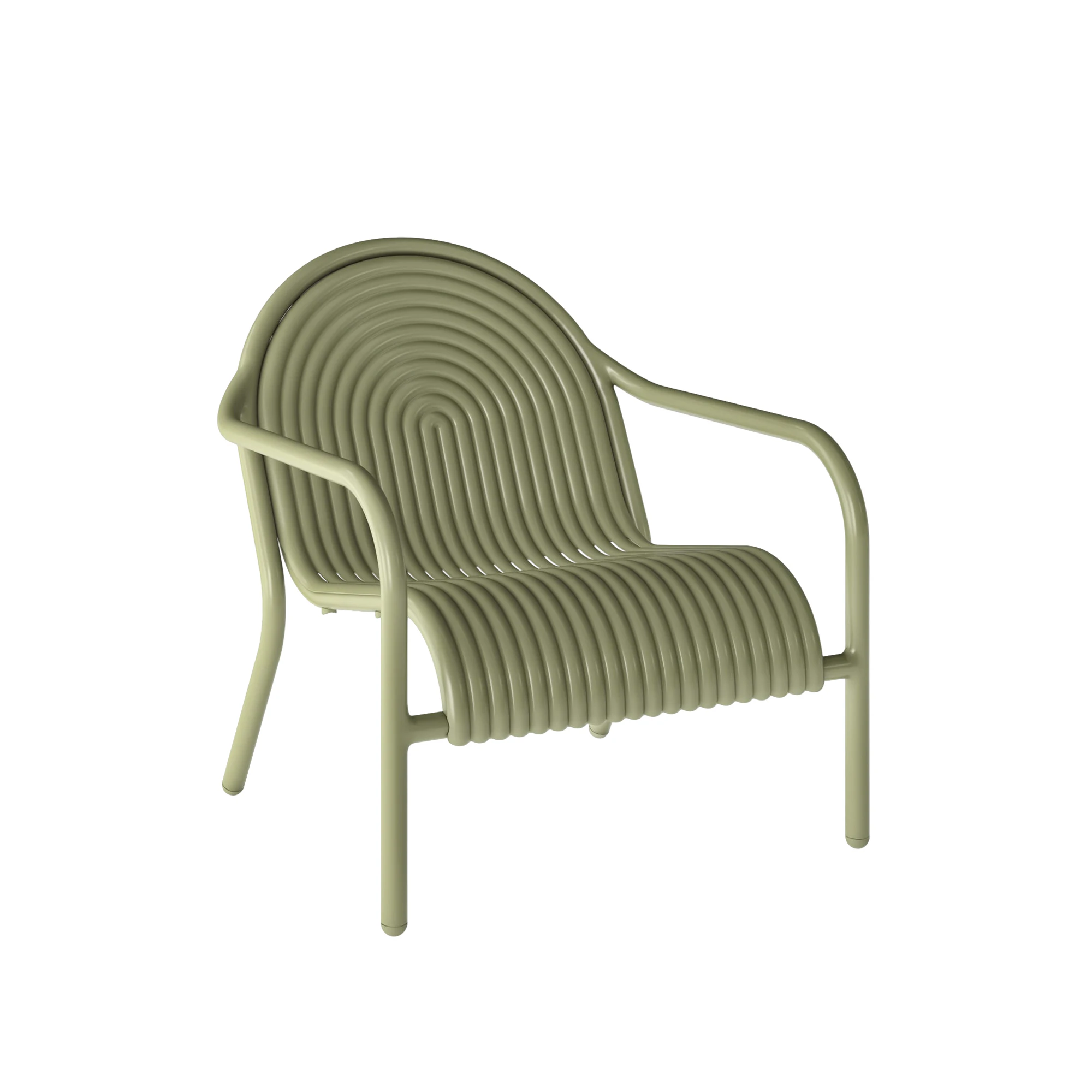 Tom Dixon Groove Loungestol - Tr&auml;dg&aring;rdsstolar Aluminium Moss