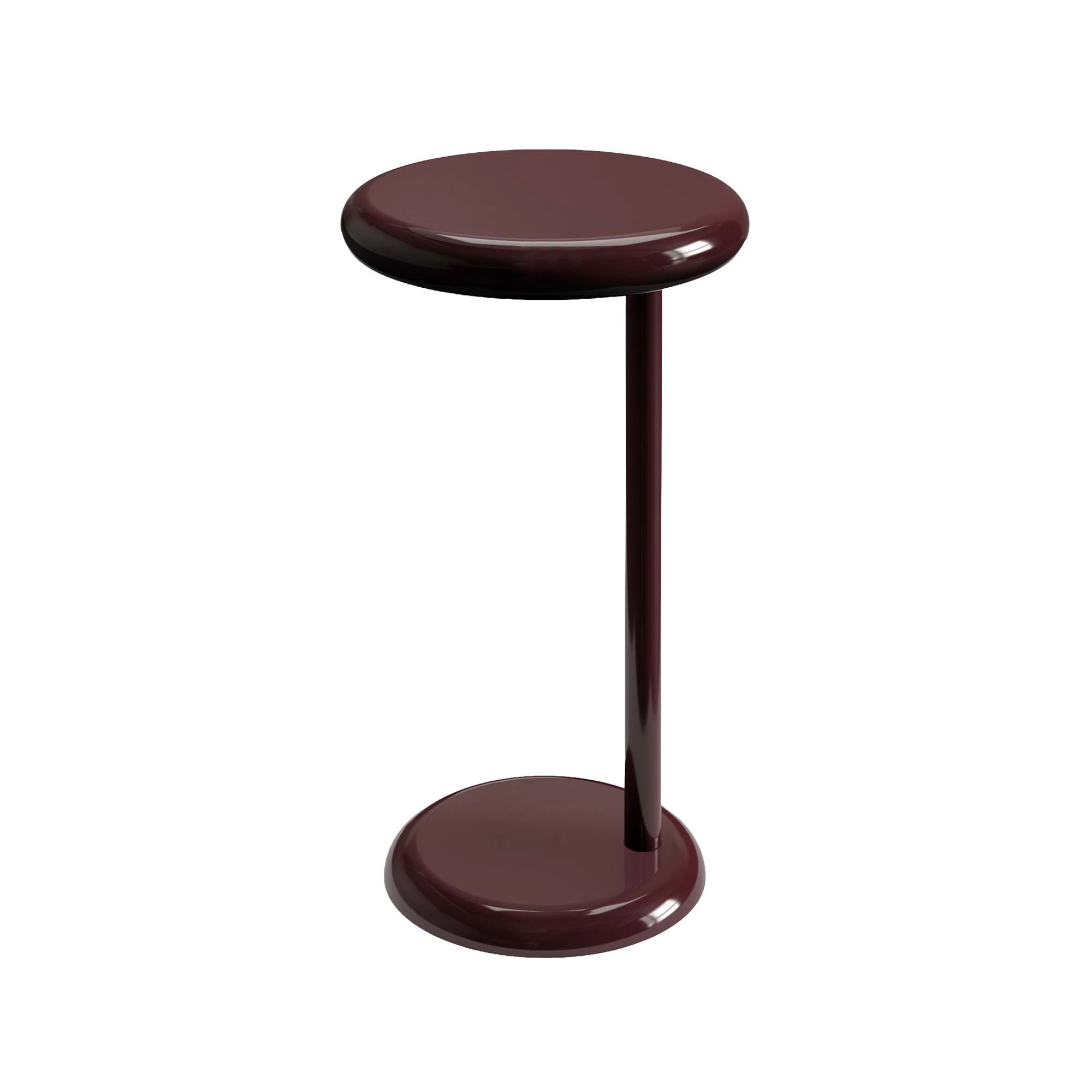 Tom Dixon Spot Sidobord &Oslash;35 Cm - Sidobord & Avlastningsbord Rostfritt St&aring;l Burgundy