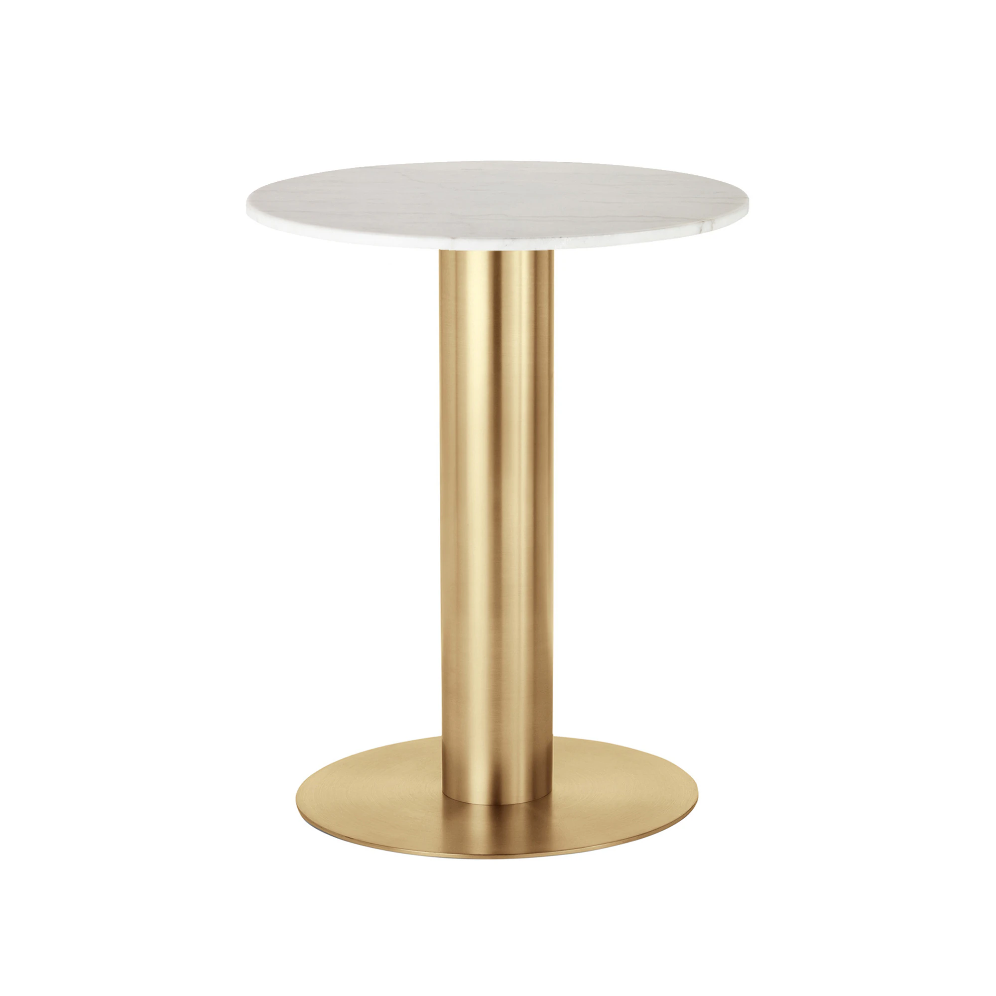 Tom Dixon Tube Matbord &Oslash;60 Cm M&auml;ssing / - St&aring;l Vit