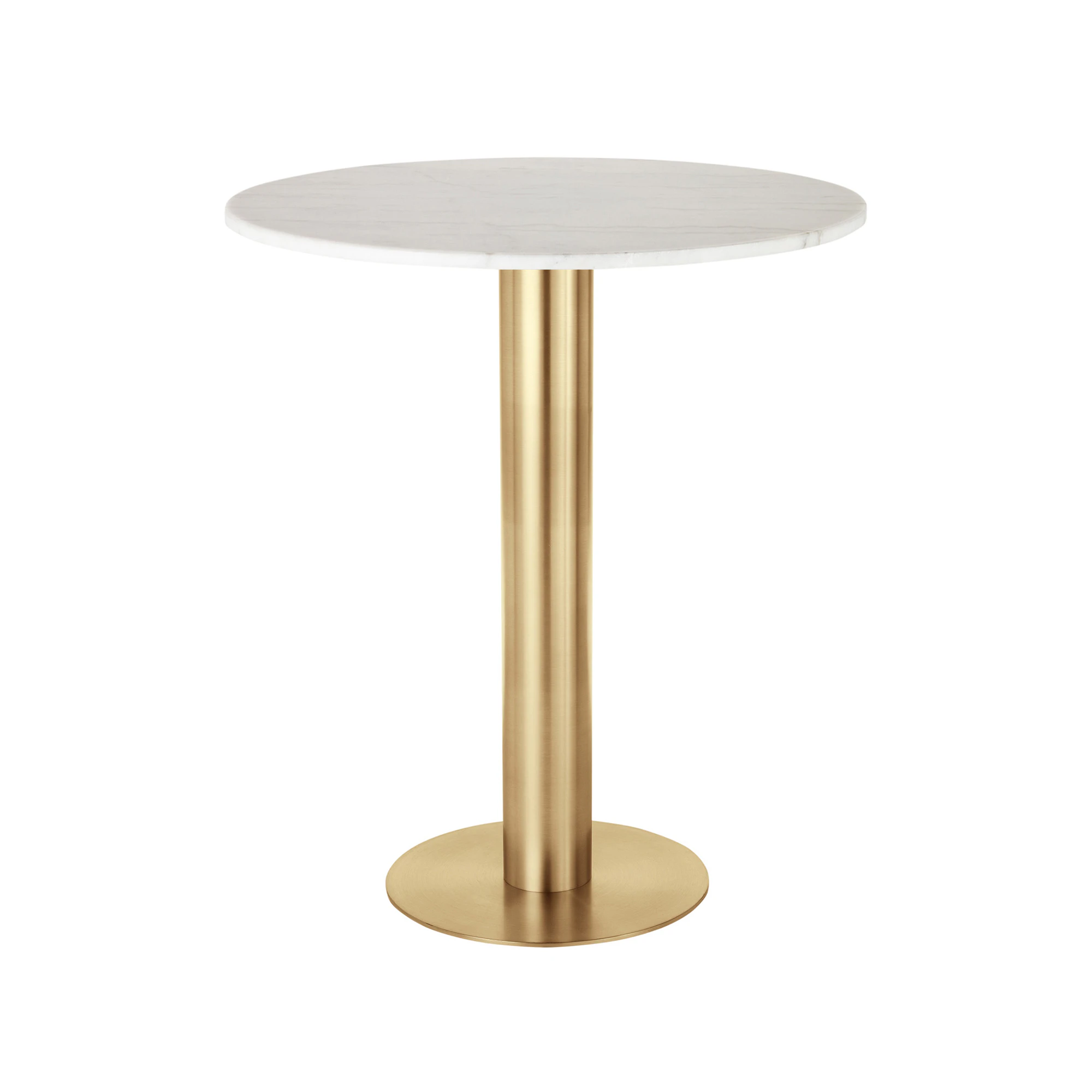 Tom Dixon Tube Barbord &Oslash;90 Cm M&auml;ssing / - Matbord & Barbord St&aring;l Vit