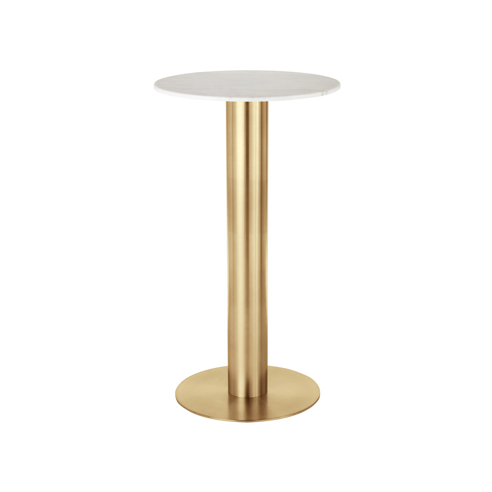Tom Dixon Tube Barbord &Oslash;60 Cm M&auml;ssing / - Matbord & Barbord St&aring;l Vit