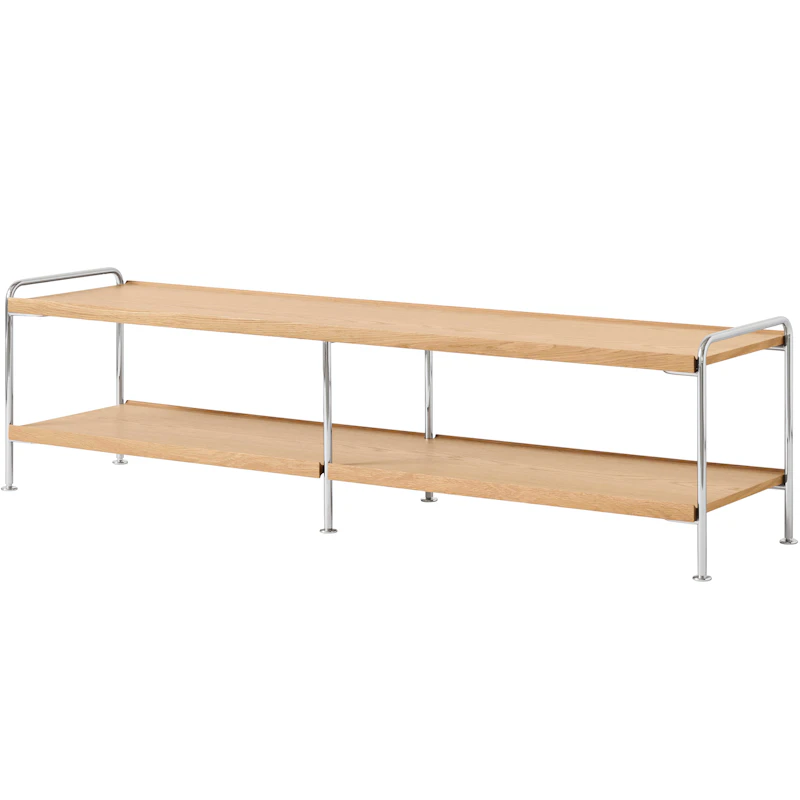 Alima NDS4 Sideboard, Krom / Lackerad Ek