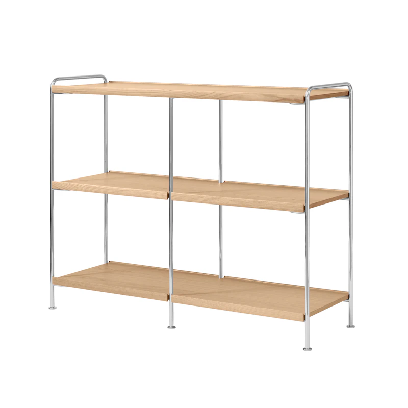Alima NDS5 Hylla, Krom / Lackerad Ek