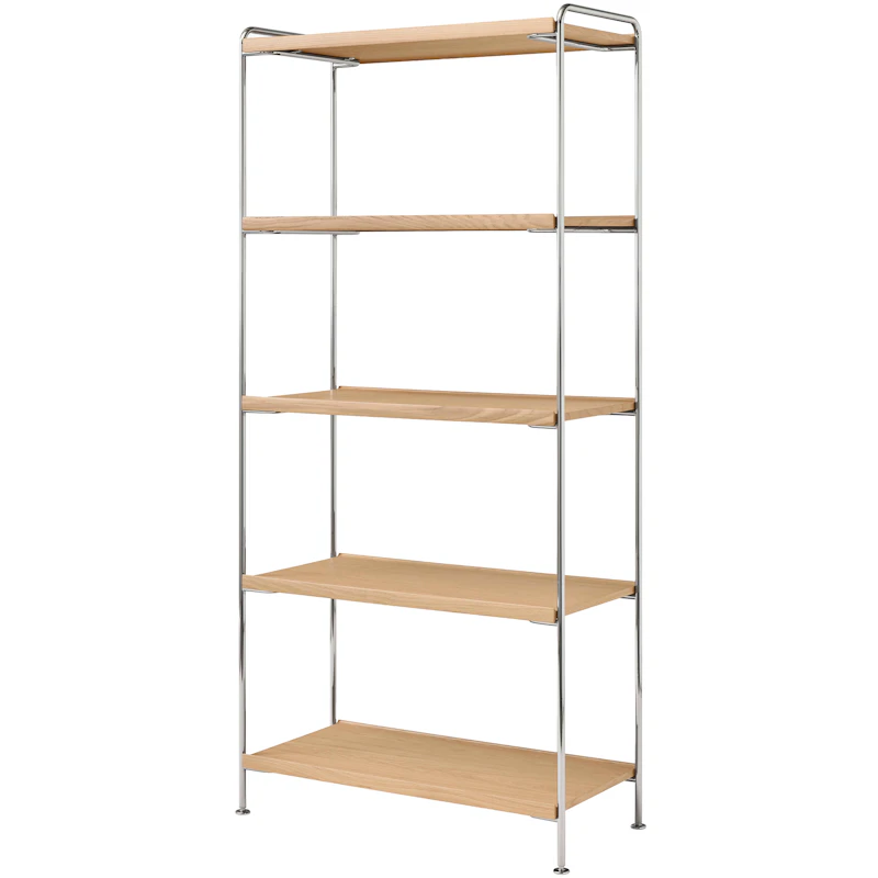Alima NDS6 Hylla, Krom / Lackerad Ek