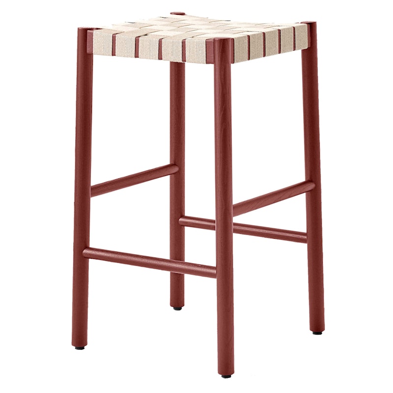 Betty TK7 Barstol TK7, Maroon / Naturlig Vävband