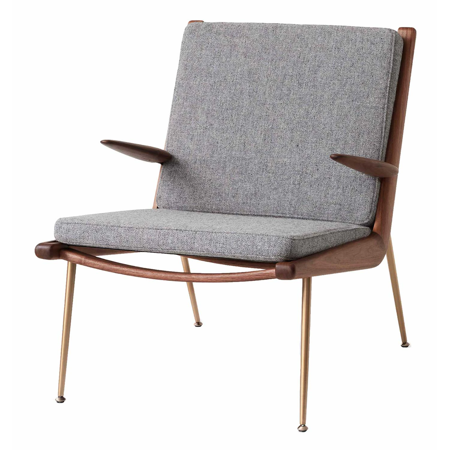 &tradition boomerang hm2 loungestol valnöt / - polyester hallingdal 130