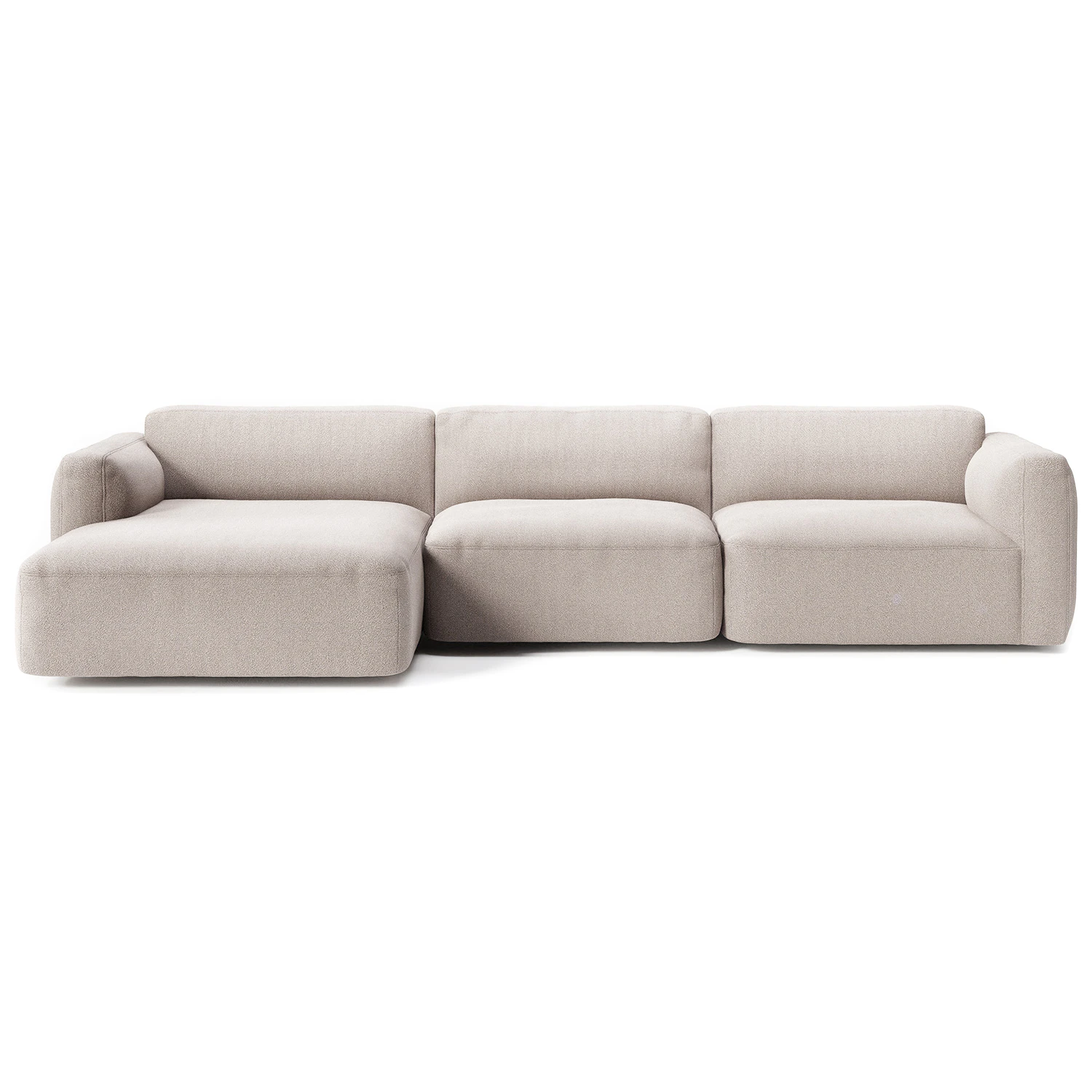&Tradition Develius Mellow Ev8 3-sitssoffa Konfiguration E 004 - H&ouml;rnsoffor & Divansoffor Boucl&eacute; Moss