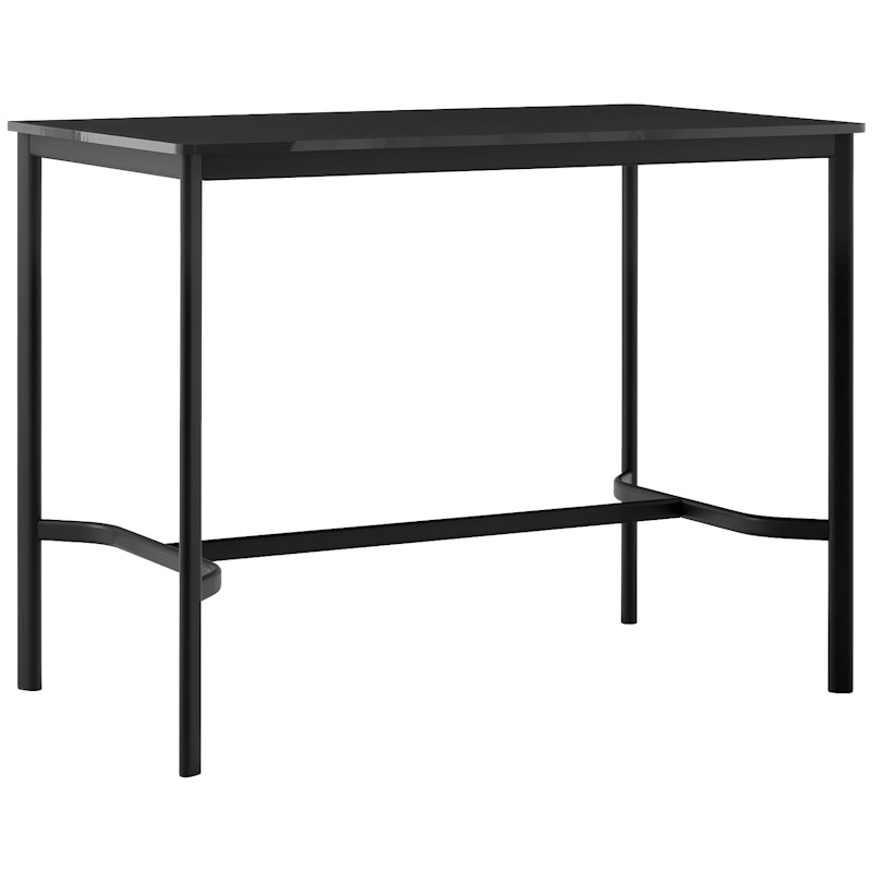 Drip HW114 Barbord 80x140x105 cm, Svart Laminat / Svart