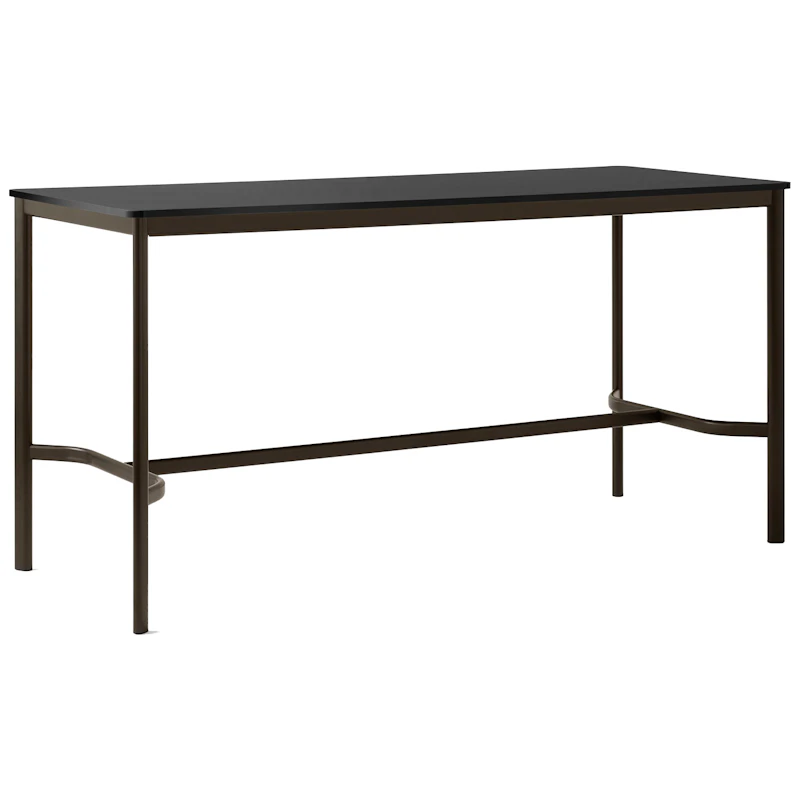 Drip HW62 Barbord 80x190x95 cm, Svart Laminat / Brons