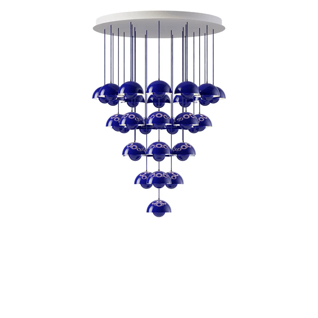 &Tradition Flowerpot Vp10 Ljuskrona 31 St Ø89 Cobalt Blue - Ljuskronor & Takkronor Aluminium Koboltblå