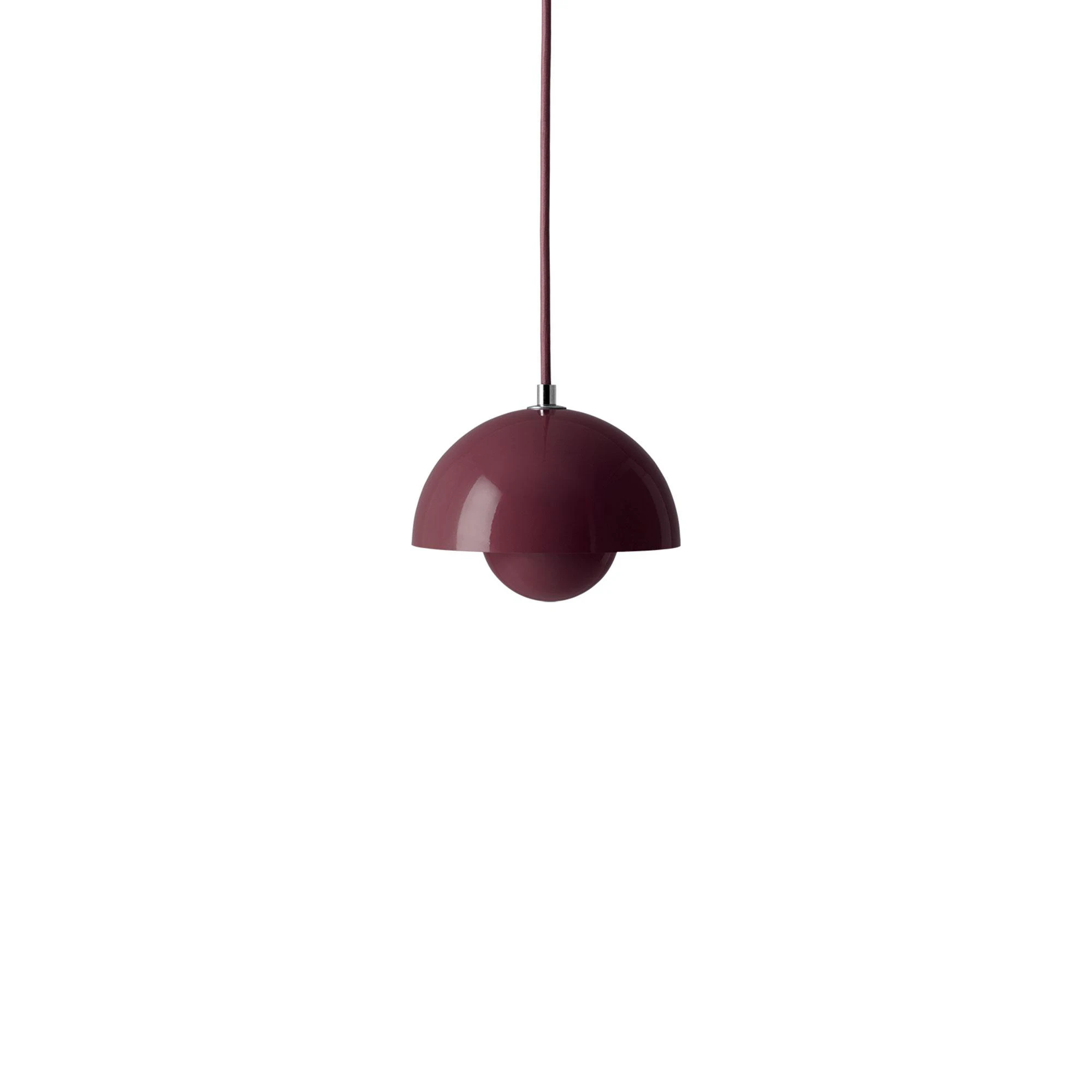 &Tradition Flowerpot Vp10 Pendel - Pendellampor Stål Dark Plum