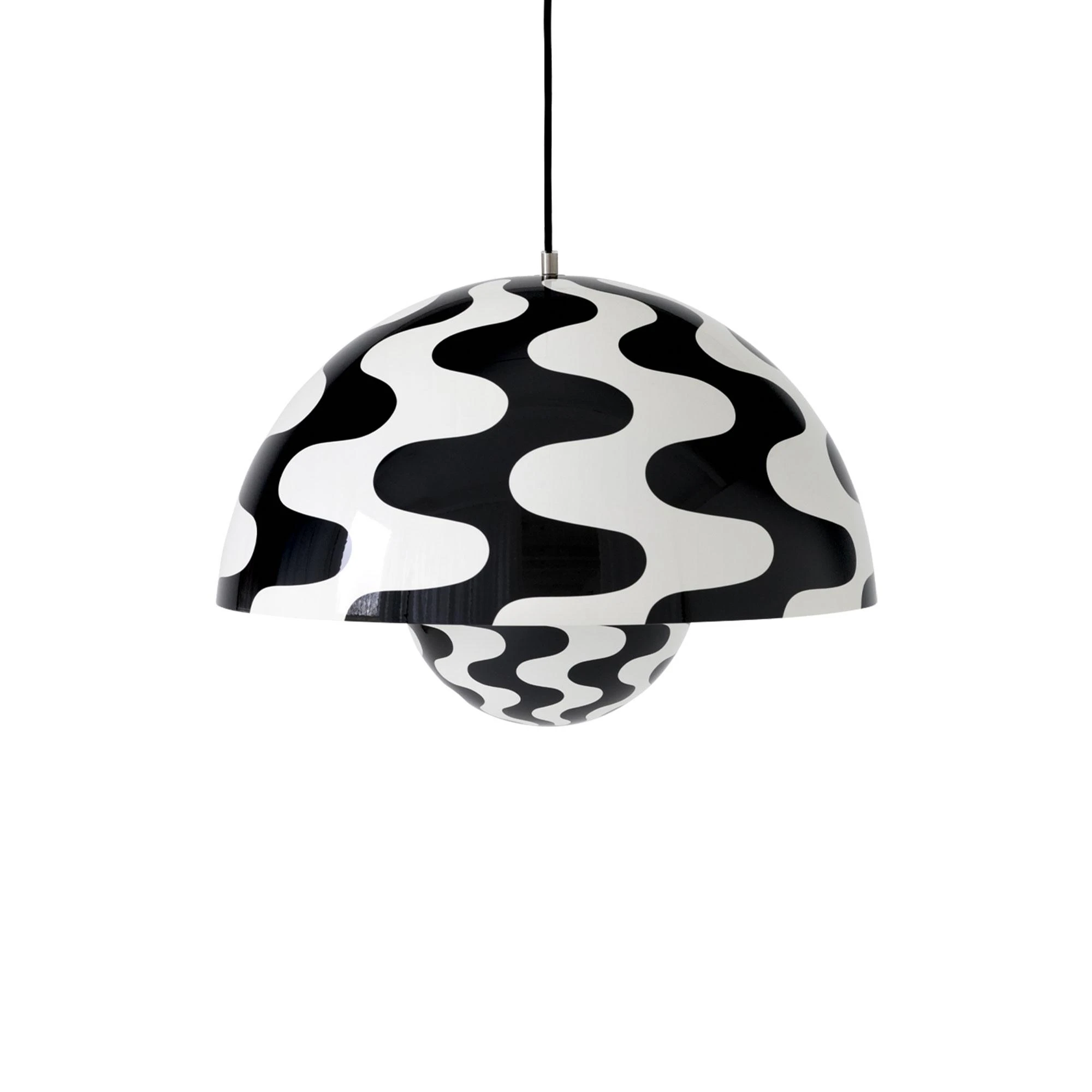 &Tradition Flowerpot Vp2 Pendel Black/white - Pendellampor Stål Svart