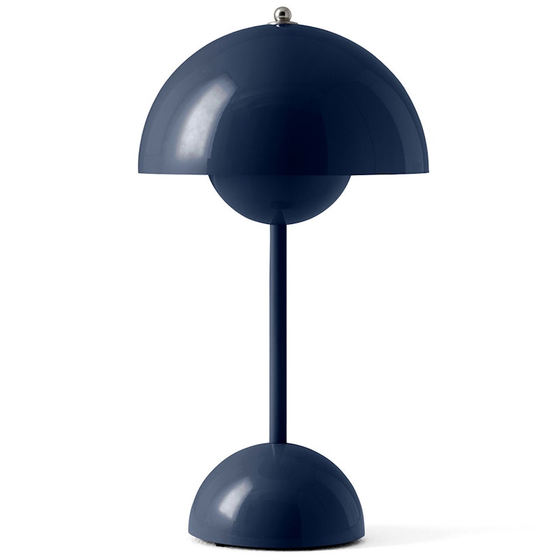 Flowerpot VP9 Bordslampa Portabel, Steel Blue