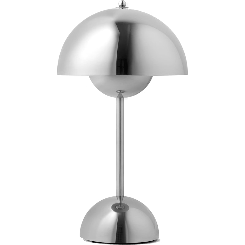 Flowerpot VP9 Bordslampa Portabel, Chrome-Plated