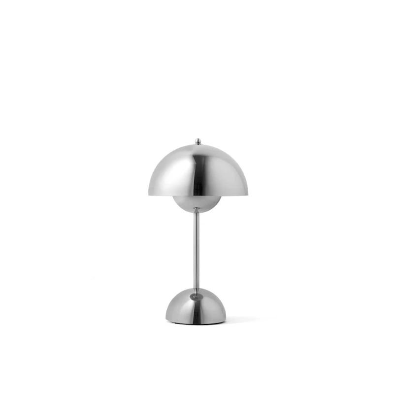 Flowerpot VP9 Bordslampa Portabel, Chrome-Plated