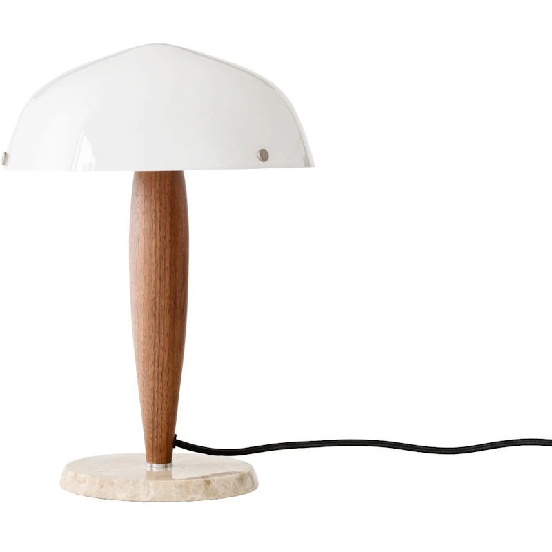 Herman SHY3 Bordslampa, Creme/Valnöt