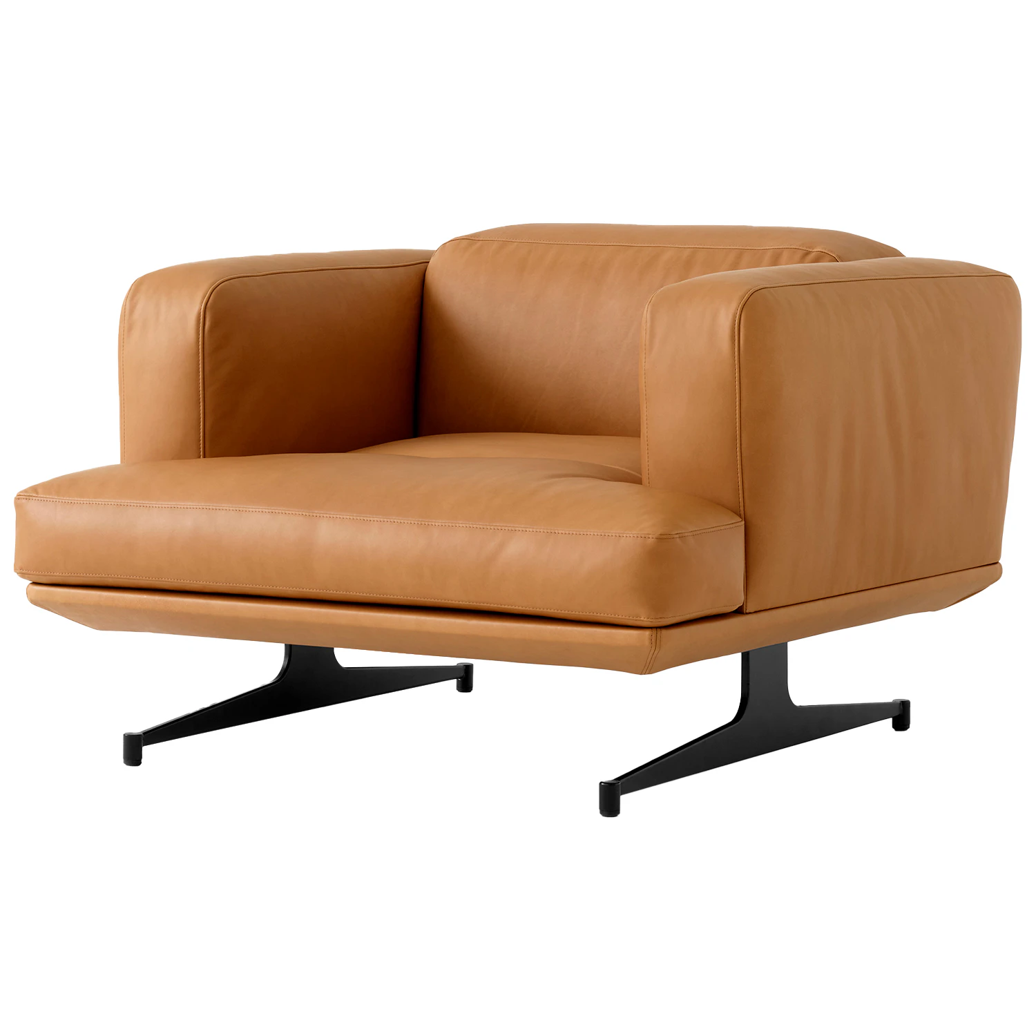 &Tradition Inland Av21 F&aring;t&ouml;lj Noble Cognac / Warm Black - L&auml;der Konjak