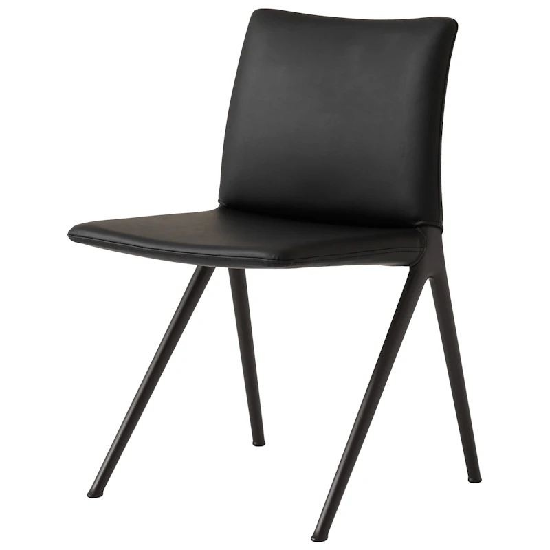 Kape IF7 Matstol, Svart / Svart Läder