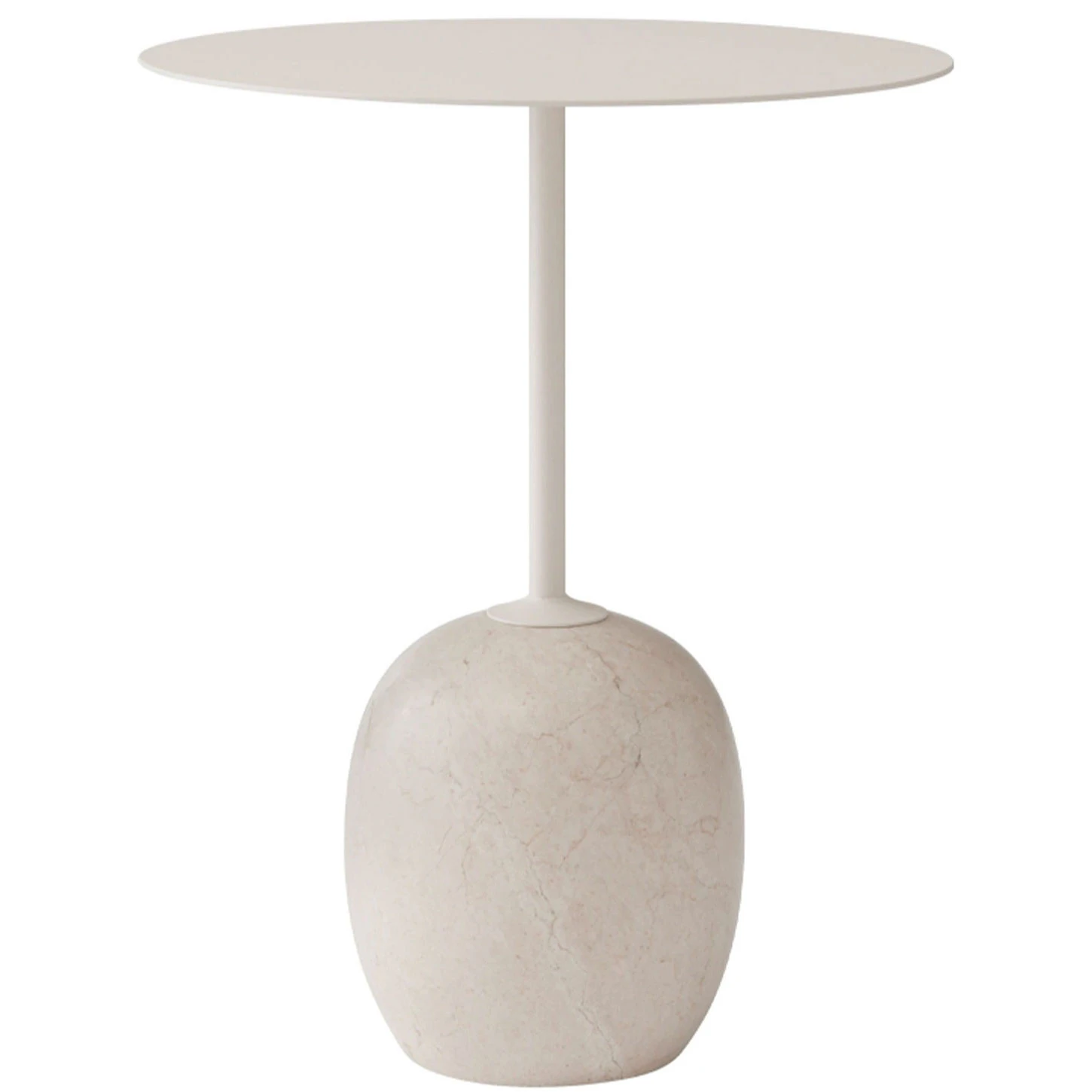 &tradition lato ln8 bord 40 cm / crema diva marble - soffbord marmor ivory white