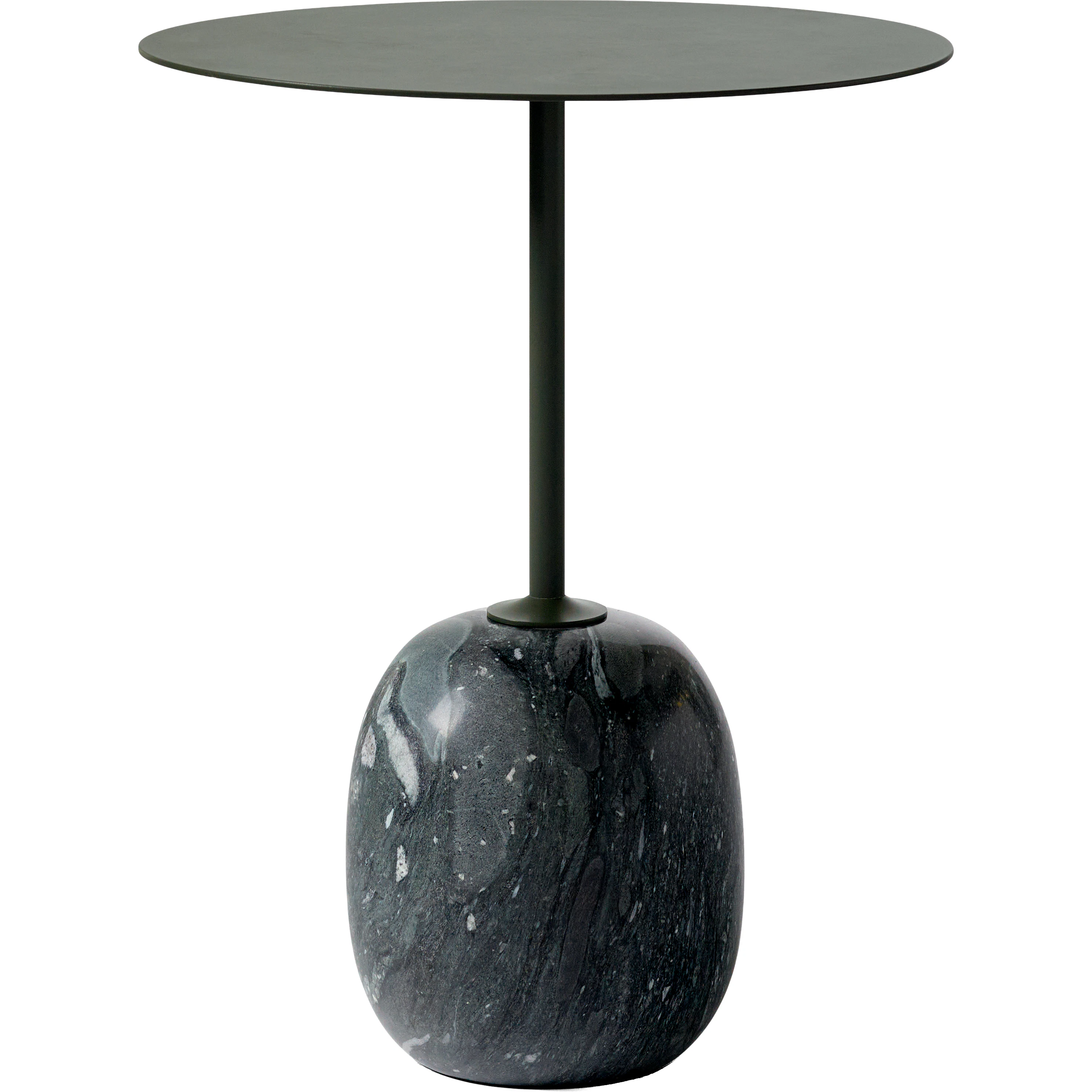 &tradition lato ln8 bord 40 cm deep green / verde grigio marble - soffbord marmor djupgrön