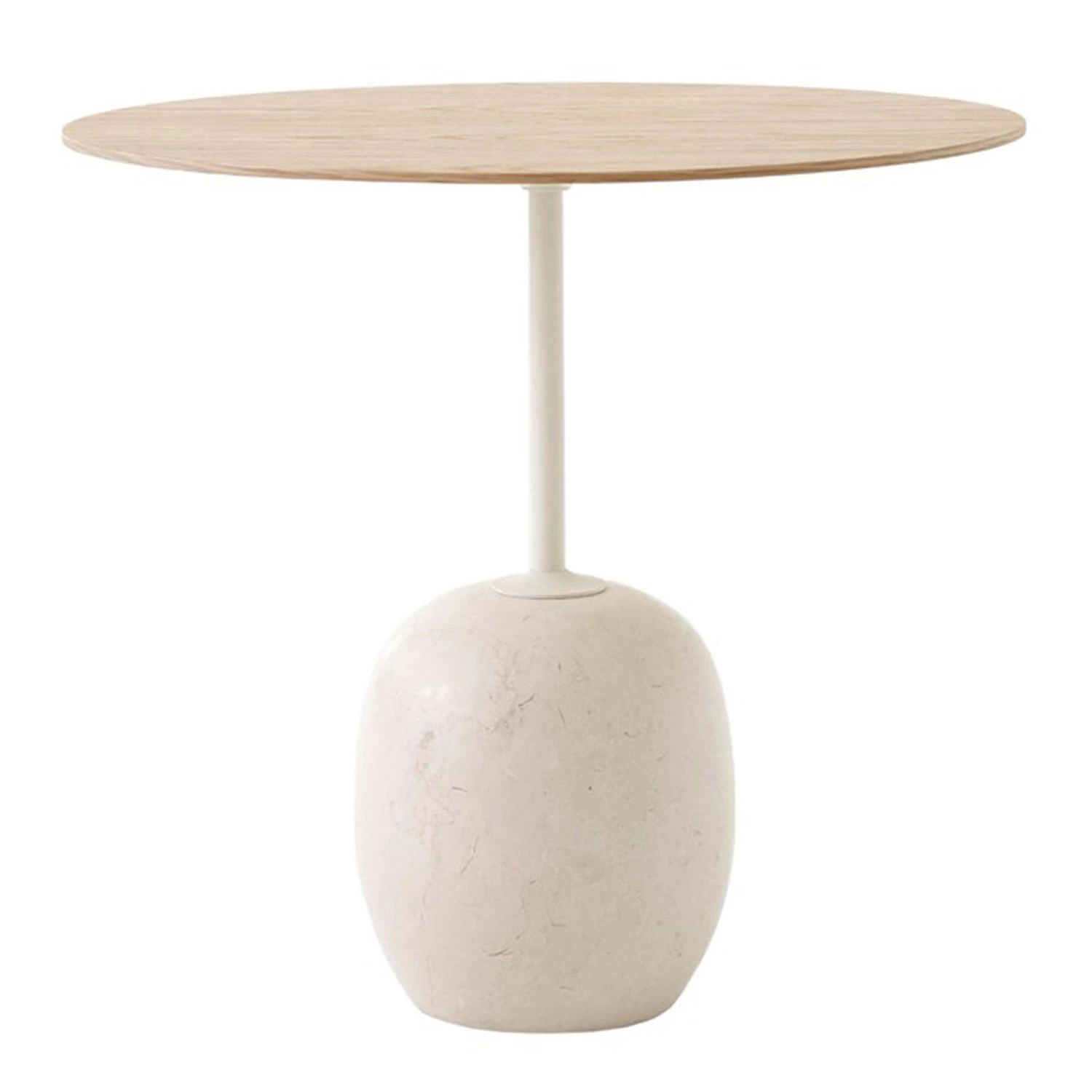 &tradition lato ln9 bord oval lackerad ek / - soffbord marmor crema diva marble