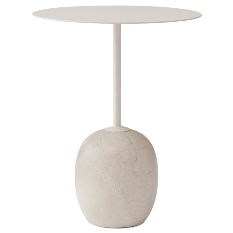 Lato LN8 Bord Rund, Ivory White / Crema Diva Marble