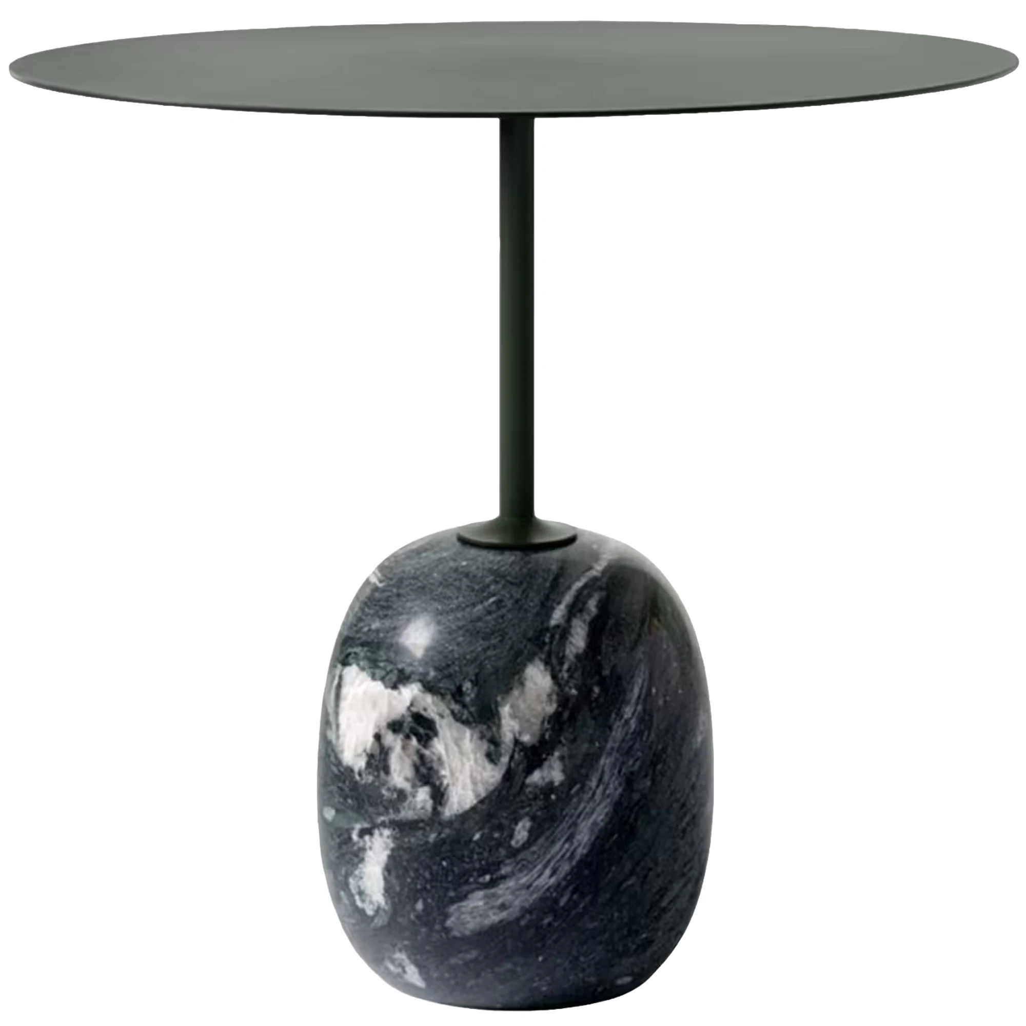 &Tradition Lato Ln9 Bord Oval / Verde Grigio Marble - Sidobord & Sm&aring;bord Marmor Djupgr&ouml;n