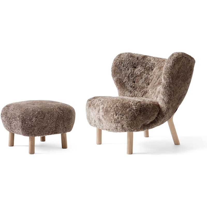 Little Petra VB1 Loungestol Set, Fårskinn Sahara / Oljad Ek