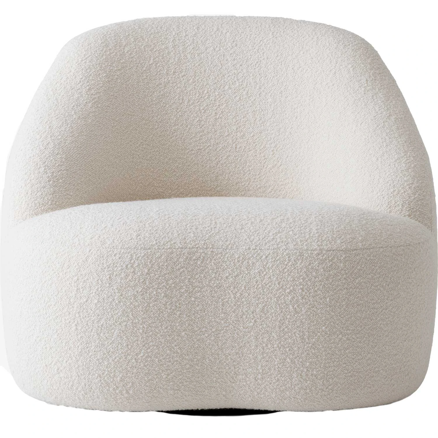 &tradition margas lc2 snurrfåtölj svart/ - bouclé karakorum 001