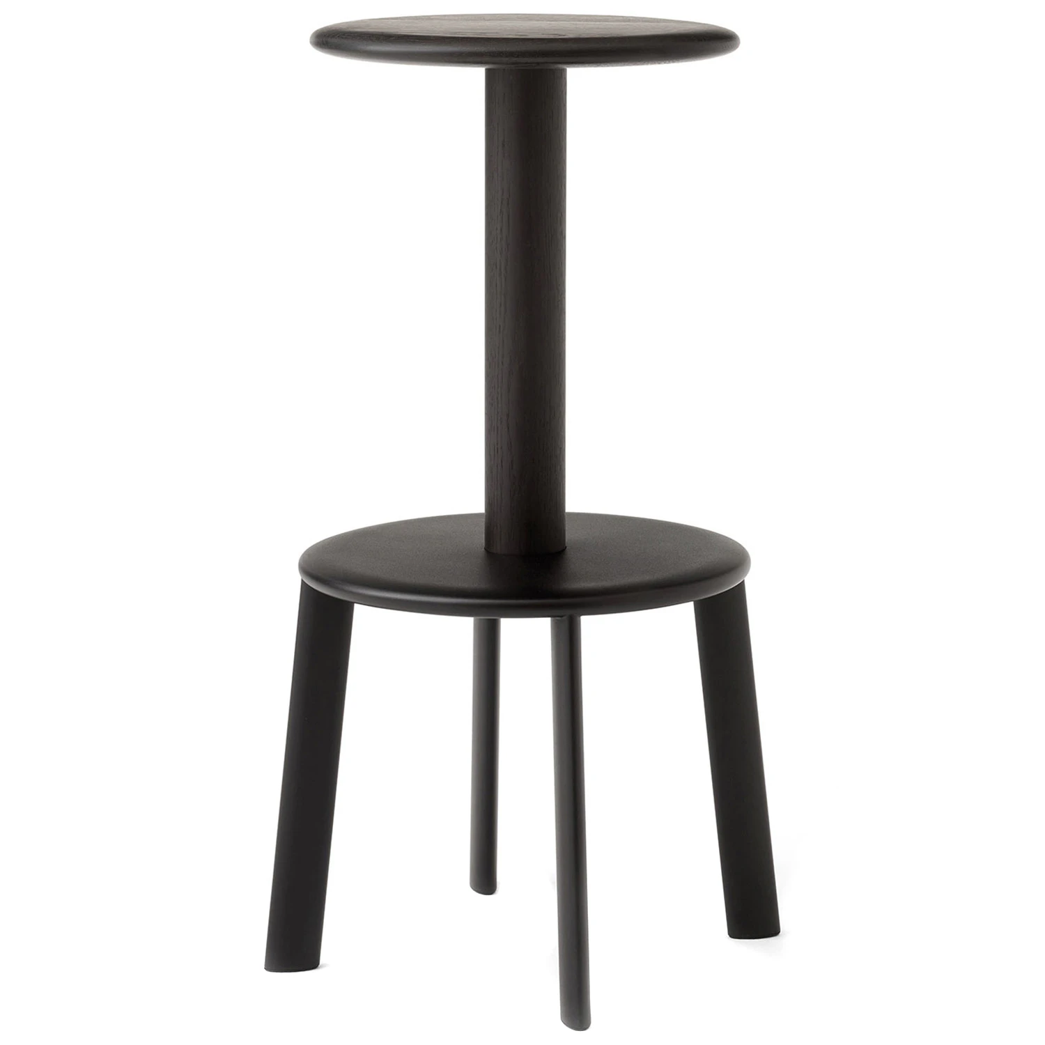 &Tradition Massif Av40 Barstol 75 Cm M&ouml;rkbetsad Ek / Warm Black - Barstolar Massiv Ek Svart