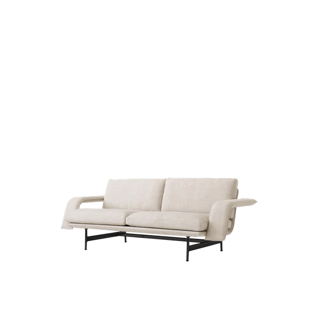 &Tradition Meantime Av30 2-sits Soffa Varm Svart/ 0210 - 2-sitssoffor Aluminium Ecriture