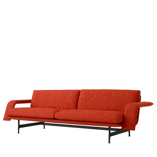 &Tradition Meantime Av31 3-sits Soffa Varm Svart/ 0571 - 3-sitssoffor Aluminium Fiord