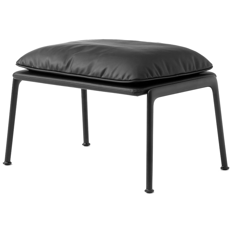 Muno LN20 Fotpall, Warm Black / Svart Läder