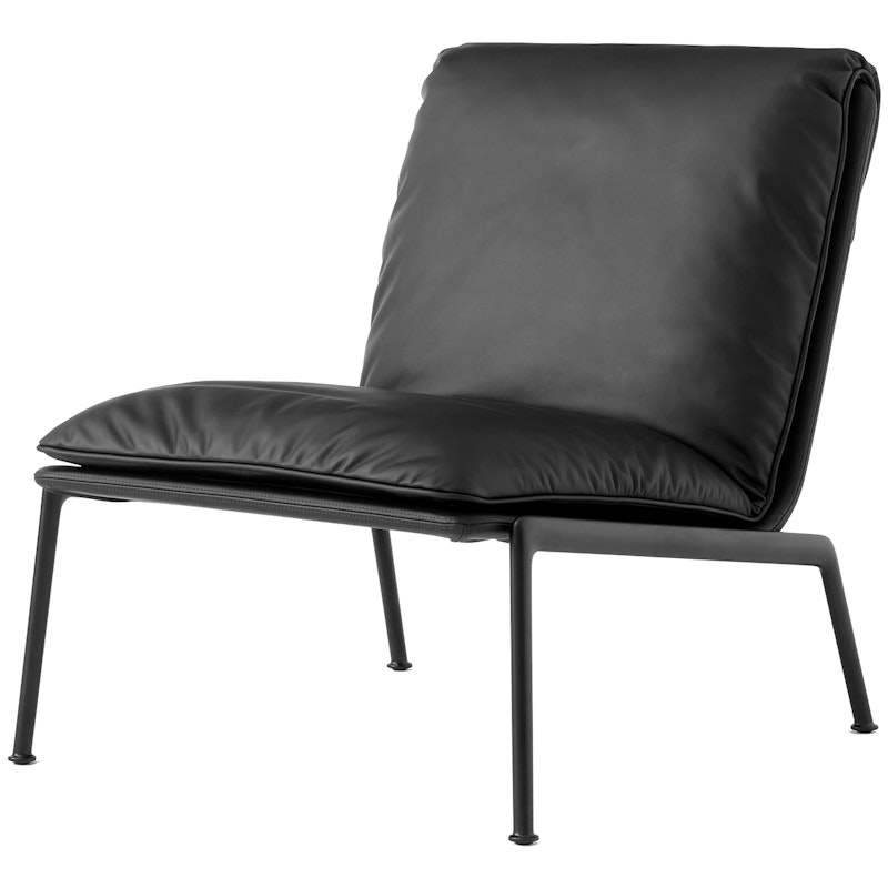 Muno LN18 Loungefåtölj, Warm Black / Svart Läder