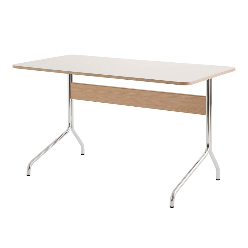 Pavilion AV16 Skrivbord, Mushroom / Oak / Chrome Legs