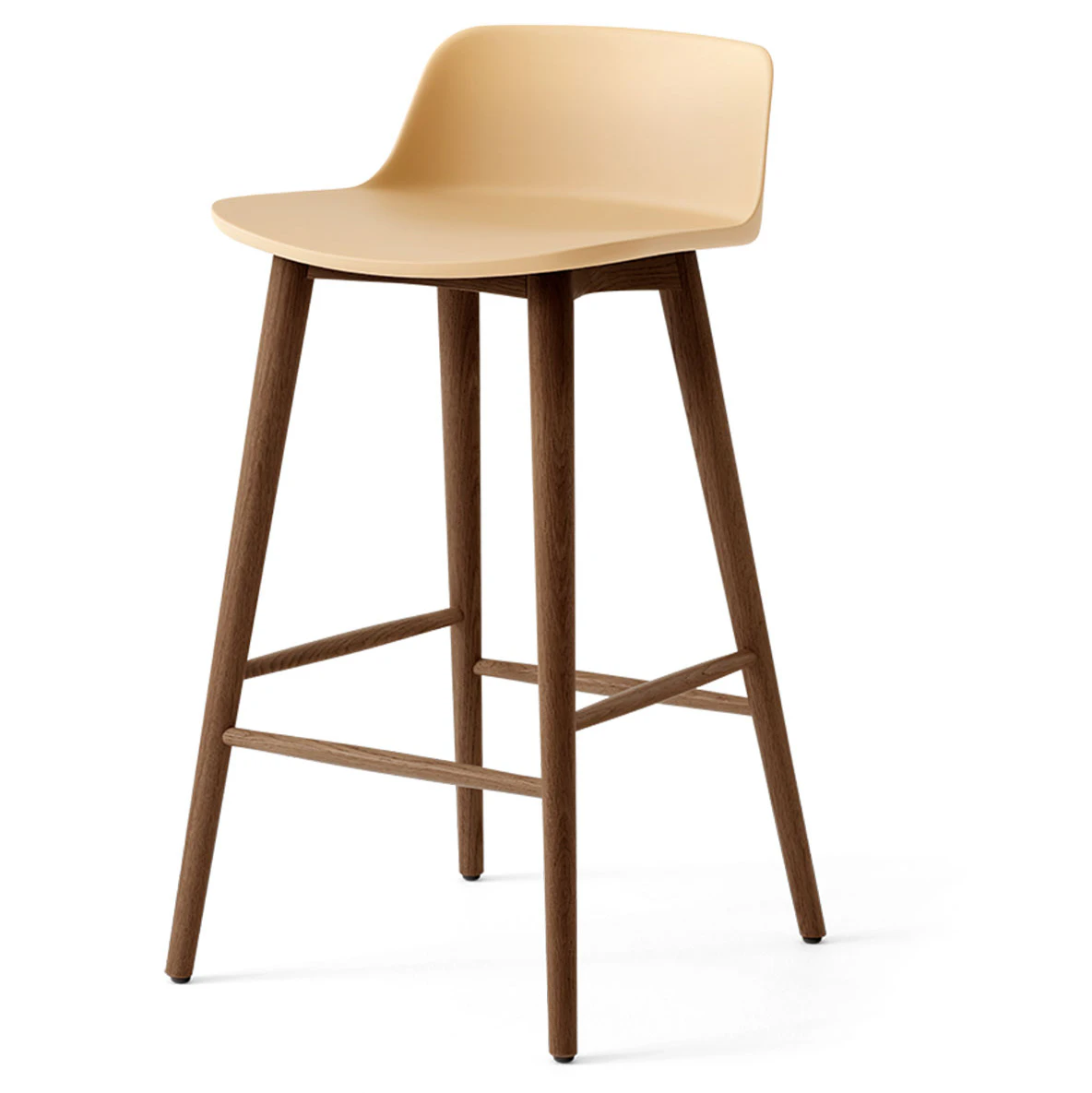 &Tradition Rely Hw118 L&aring;gt Ryggst&ouml;d 65 Cm / Beige Sand - Barstolar Tr&auml; Lackerad Valn&ouml;t