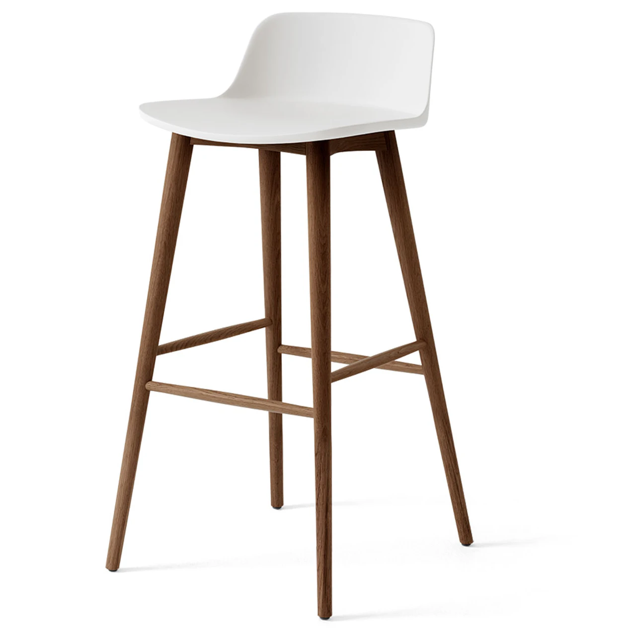 &tradition rely hw123 lågt ryggstöd 75 cm lackerad valnöt / - barstolar & pallar återvinningsbar polypropen vit