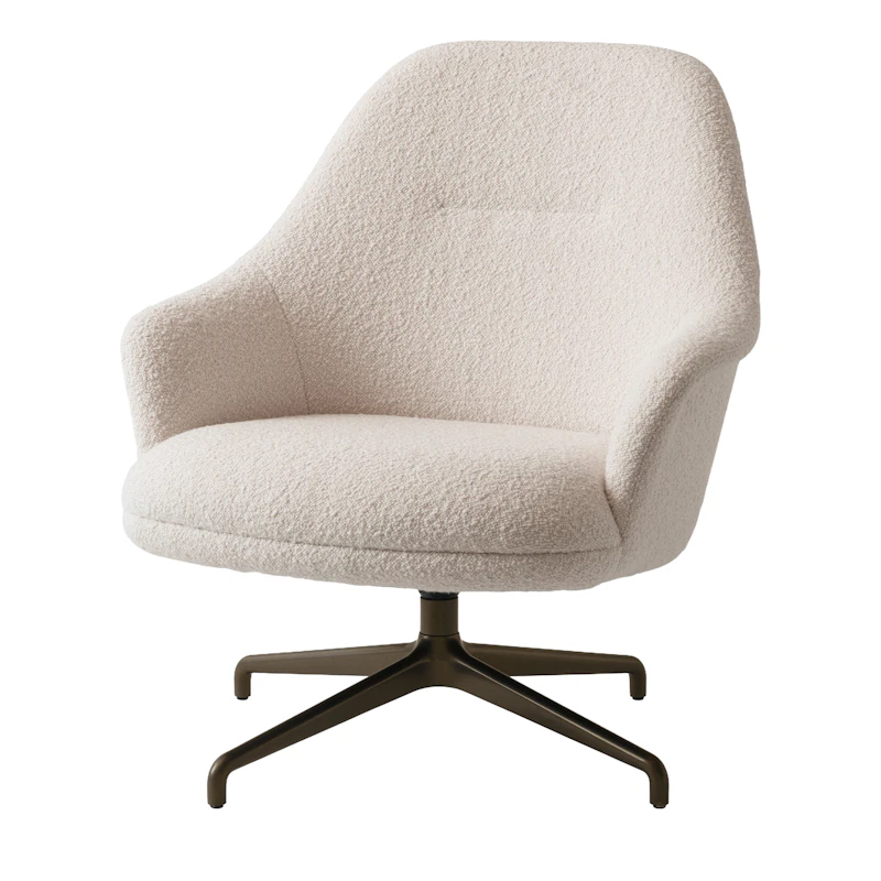 Rely HW139 Loungestol Med Högt Ryggstöd & Swivel, Bronsad / Karakorum 001