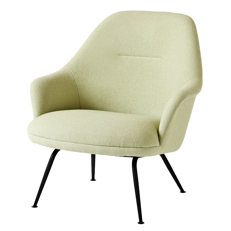 Rely HW140 Loungestol Med Högt Ryggstöd, Krom / Saxion 0927