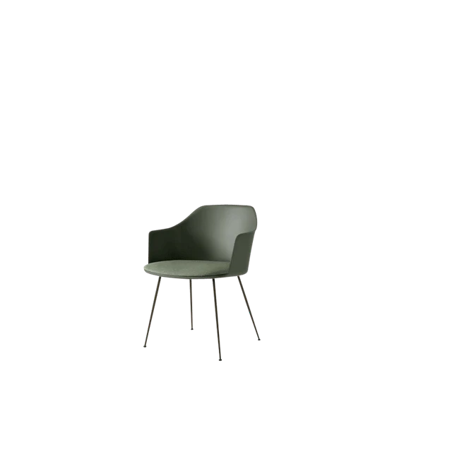 &Tradition Rely Hw34 Matstol Med Armstöd Polstrad Sits /bronze/canvas 0926 - Stolar Stål Bronze Green