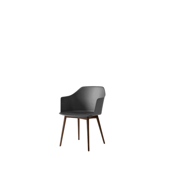 &Tradition Rely Hw76 Matstol Med Armstöd /lackerad Valnöt - Stolar Plast Stone Grey
