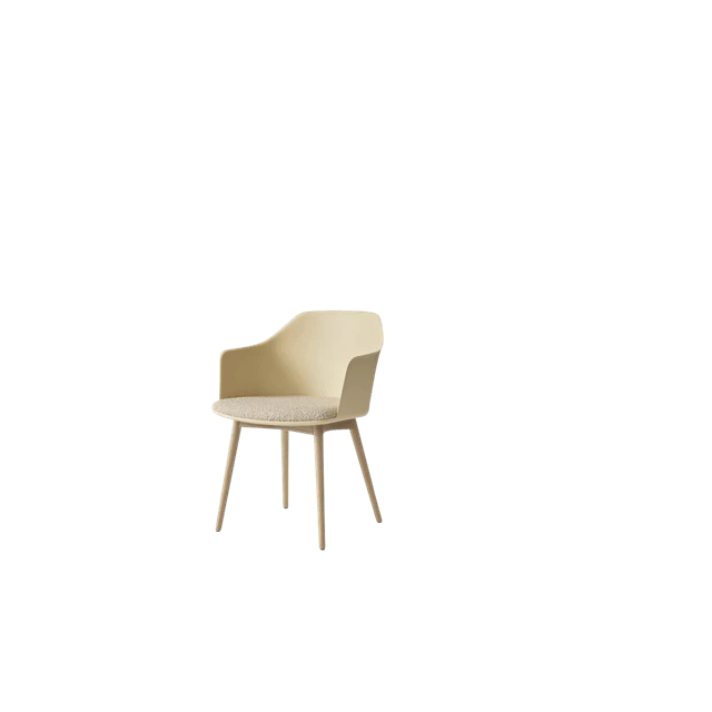 &Tradition Rely Hw77 Matstol Med Armstöd Polstrad Sits /klarlackad Ek/karakorum 003 - Stolar Plast Beige sand