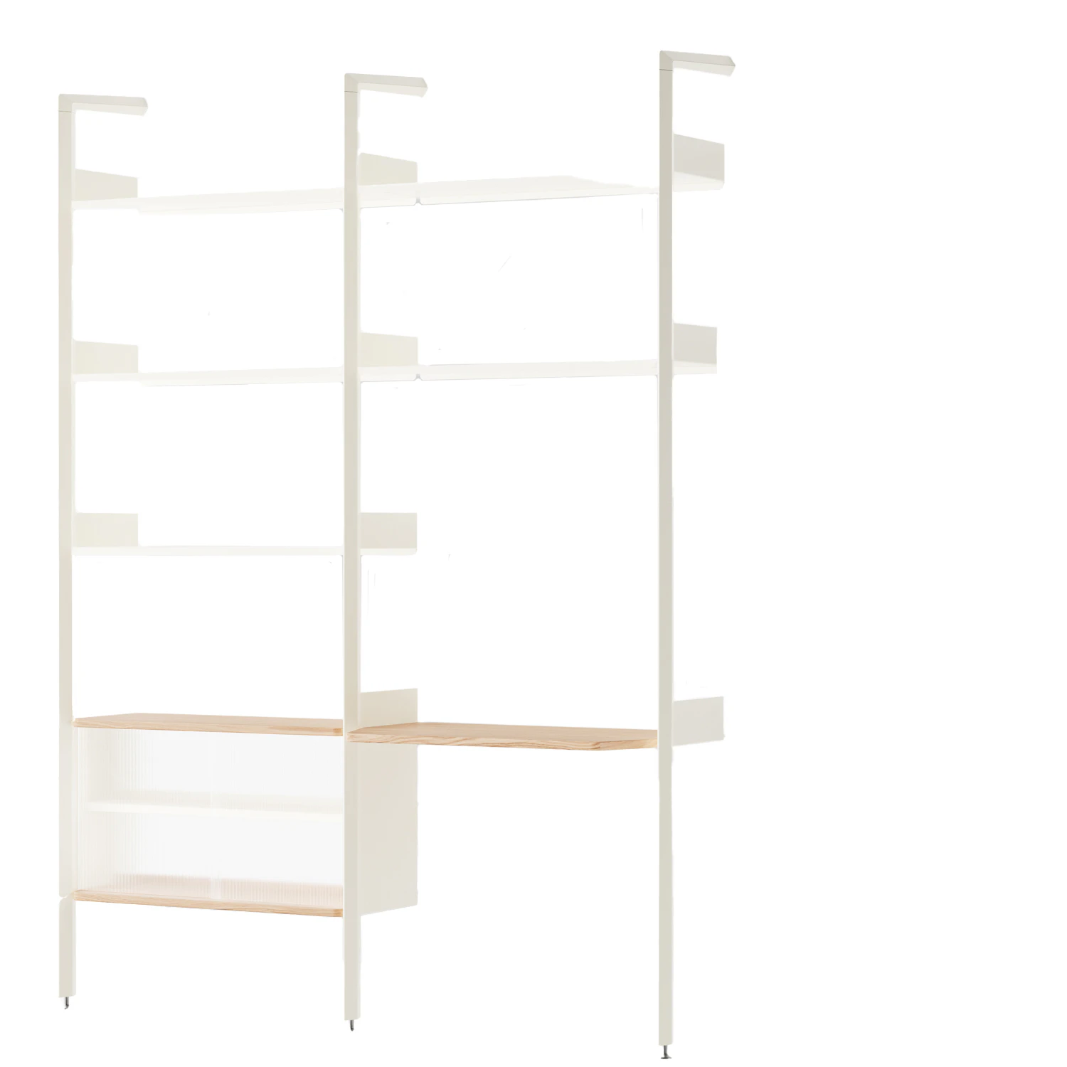 &Tradition Rombe If2/if6 Hyllsystem Config D - Skrivbord Aluminium Alabaster