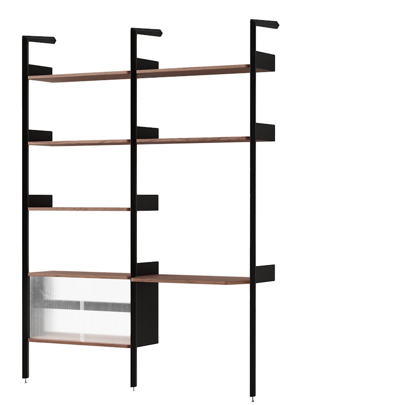 Rombe IF2/IF6 Hyllsystem Config D, Valnöt