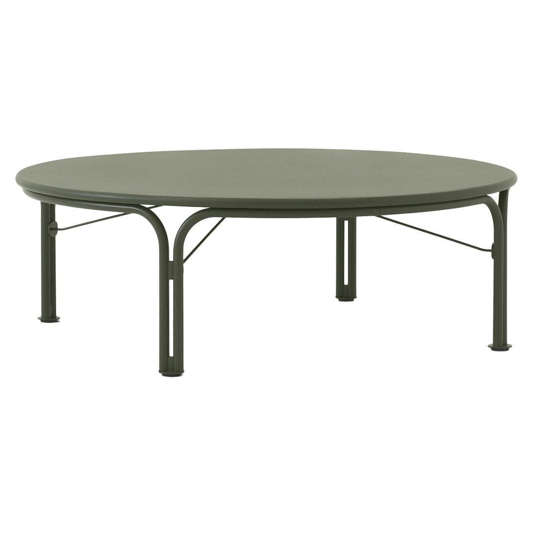 &tradition thorvald sc109 soffbord ø115 cm - soffbord utomhus stål bronze green